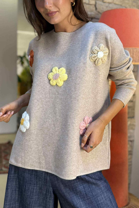 Hello Miss Daisy Knit Mocha Marl